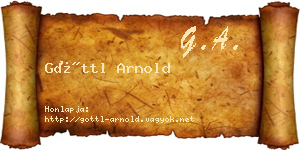 Göttl Arnold névjegykártya